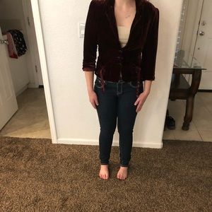 Ralph Lauren Polo Maroon Velvet Blazer